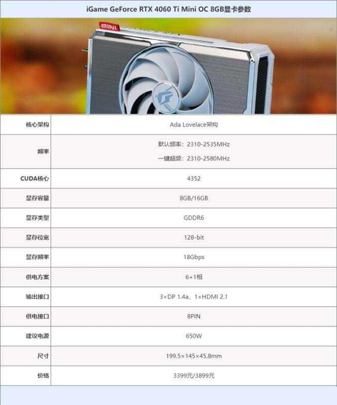 七彩虹iGame RTX 4060 Ti Mini OC 8GB显卡深度图解评测插图2