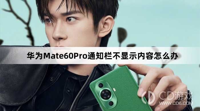 华为Mate60Pro通知栏不显示内容解决方法介绍?华为Mate60Pro通知栏不显示内容怎么办插图