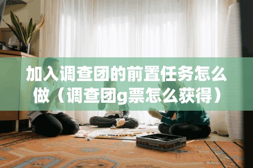 加入调查团的前置任务怎么做（调查团g票怎么获得）