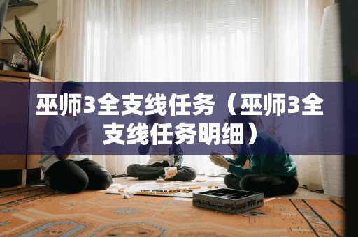 巫师3全支线任务（巫师3全支线任务明细）