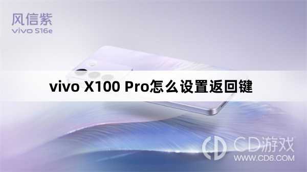 vivo X100 Pro设置返回键方法?vivo X100 Pro怎么设置返回键插图