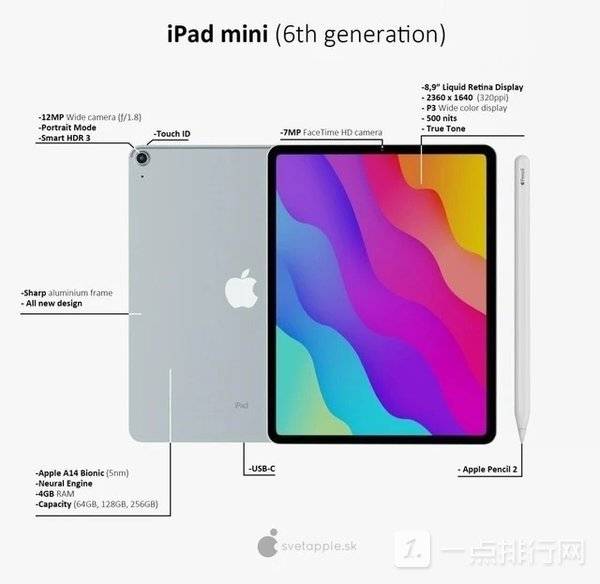 苹果iPadmini6高清图来了-苹果iPadmini6全新爆料