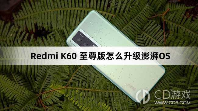 RedmiK60至尊版更新澎湃OS教程?RedmiK60至尊版怎么升级澎湃OS插图