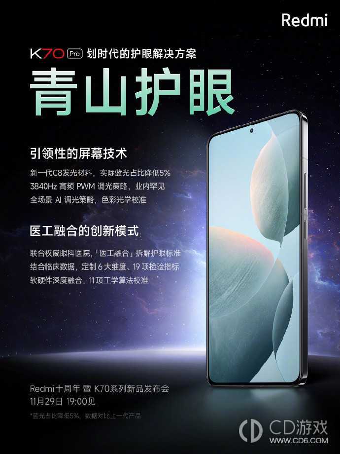 RedmiK70Pro青山护眼有什么作用?红米K70Pro青山护眼是什么插图2