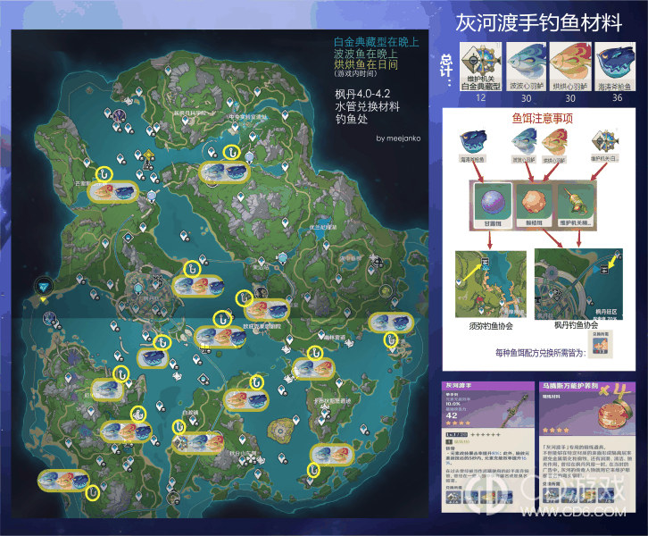 原神4.2水神芙宁娜武器灰河渡手水管钓点大全?原神4.2水神芙宁娜武器灰河渡手水管钓鱼位置一览插图