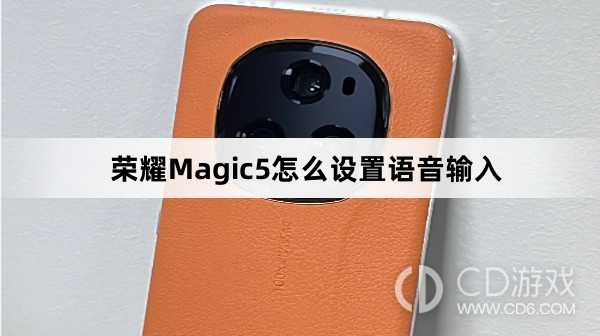 荣耀Magic5设置语音输入教程介绍?荣耀Magic5怎么设置语音输入插图