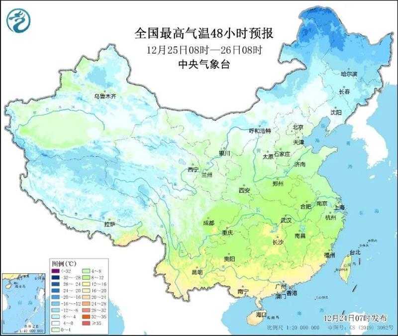 12月25日天气 影响我国的冷空气势力较弱