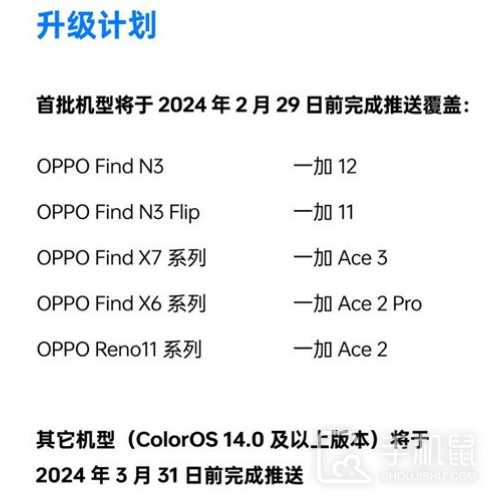 OPPO公布ColorOS 14最新升级计划！ 首批包含十数款热门机型