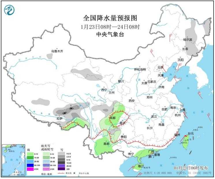 寒潮南下发威江南华南等地迎低温 福建广东等地大风不断