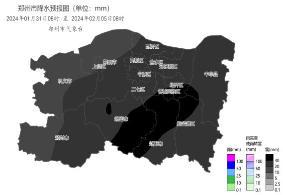 河南郑州降雪预报图 这么离谱的预报图头一次见