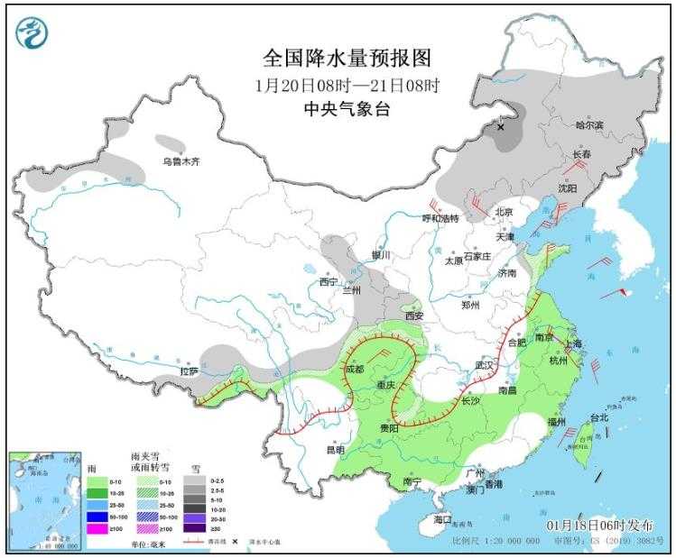 寒潮来袭我国将迎大降温 中东部地区继续雨雪天气