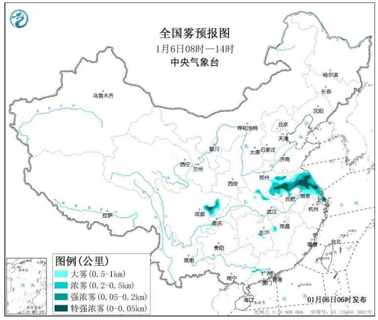 四川大雾天气持续 广西贵州湖南阴雨天气上线