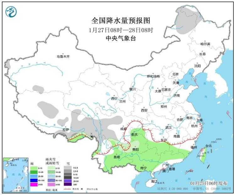 南方气温将逐渐回升 西南地区迎雨雪天气