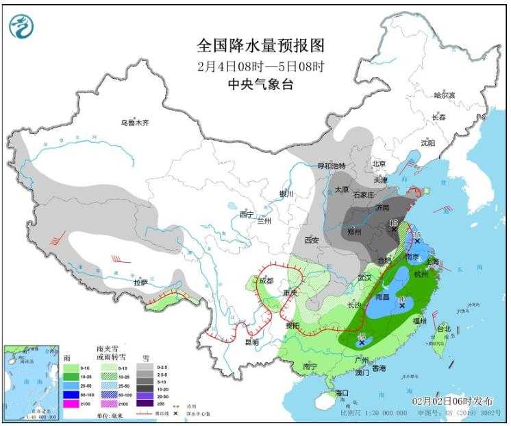 长江以南地区将有暴雨 河南湖北安徽局地迎大暴雪