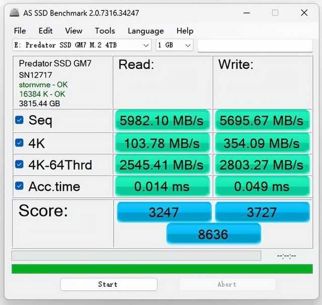 超高性价比PCIe4.0固态硬盘 宏碁掠夺者GM7 4TB固态测评插图22