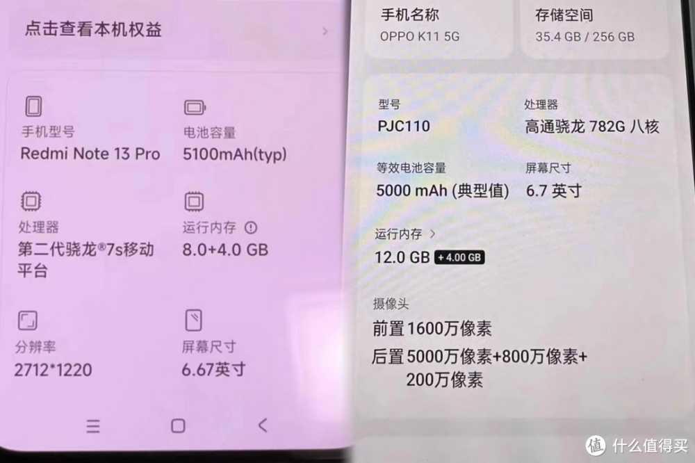 OPPO K11与红米Note13Pro性能、续航、影像、外观设计哪个更好？