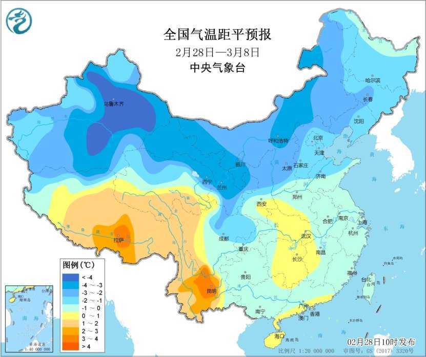 北方大部地区平均气温较常年同期偏低 南方地区多降雨过程