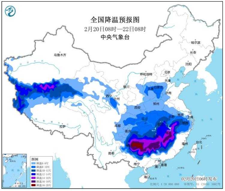 龙年首场寒潮影响还在持续 中东部局地降温将超20℃