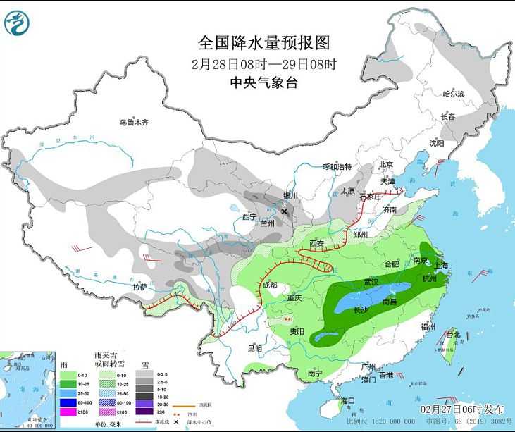 贵州广西湖南等地有小雨天气 受冷空气影响黄淮华南等地气温下降4～6℃