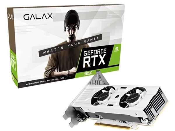 至少1399！影驰发布半高式RTX 3050 6GB：全球第一款全白刀卡