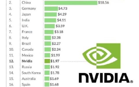 历史一刻！英伟达市值超越俄罗斯GDP：仅次于11个国家