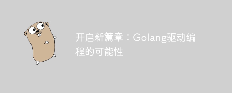 开启新篇章：golang驱动编程的可能性