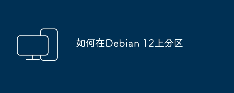 如何在debian 12上分区