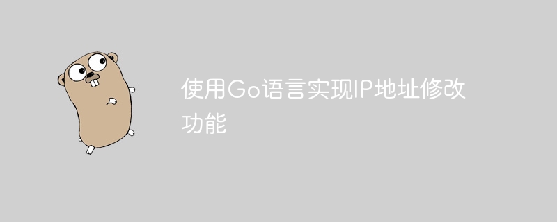 使用go语言实现ip地址修改功能