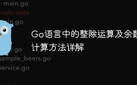 Go语言中的整除运算及余数计算方法详解