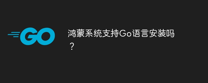 鸿蒙系统支持go语言安装吗？