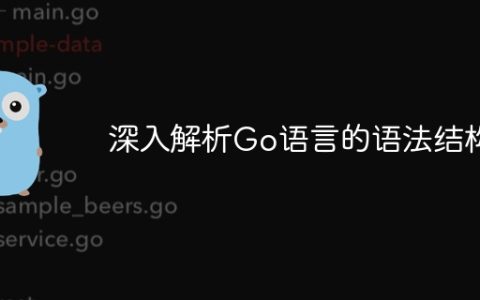 深入解析Go语言的语法结构