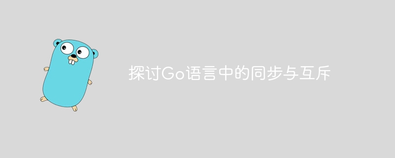 探讨go语言中的同步与互斥