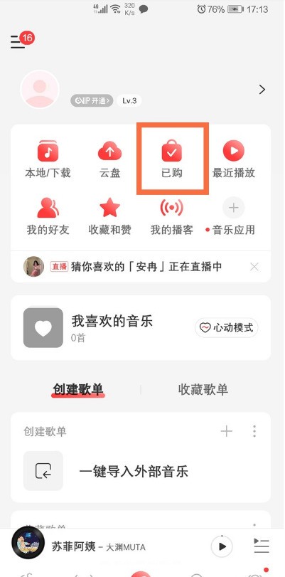 网易云音乐怎么查看已购单曲_网易云音乐查看已购单曲步骤