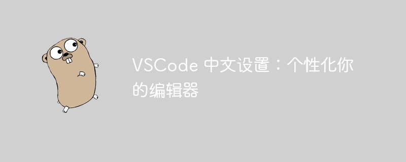 vscode 中文设置：个性化你的编辑器