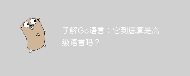 了解go语言：它到底算是高级语言吗？