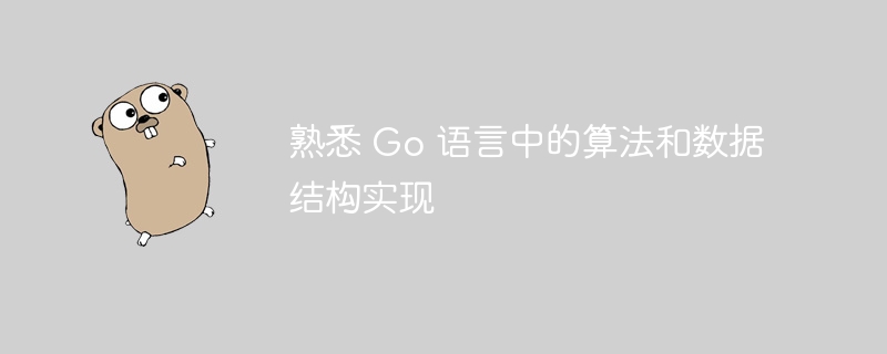 熟悉 go 语言中的算法和数据结构实现