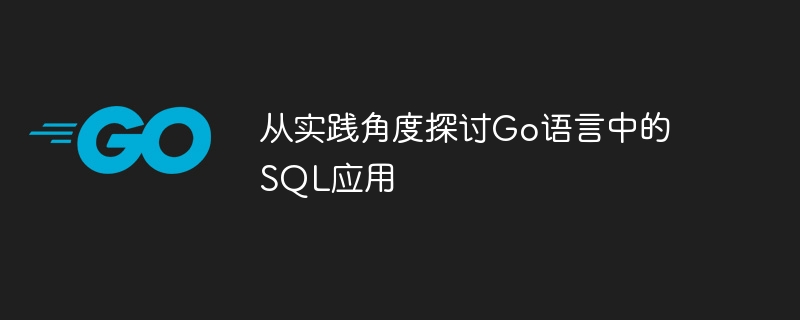 从实践角度探讨go语言中的sql应用