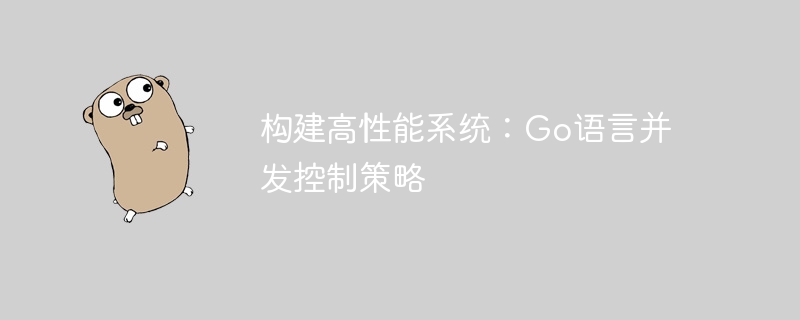 构建高性能系统：go语言并发控制策略