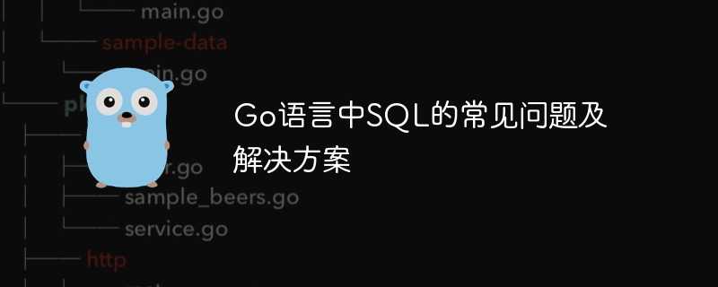 go语言中sql的常见问题及解决方案