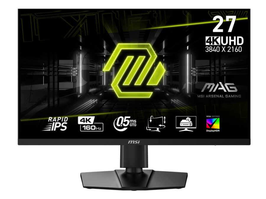 微星推出 MAG 274UPF E2 27 英寸显示器：4K 160Hz、Rapid IPS 面板