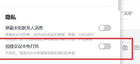 钉钉设置视频会议免打扰的操作过程
