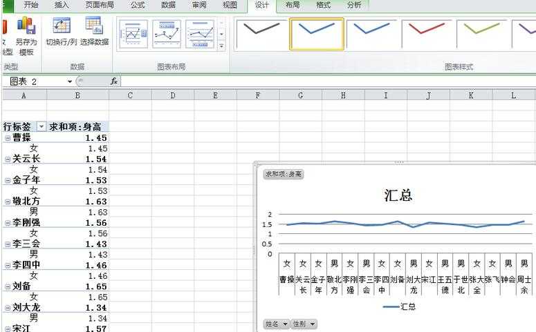 Excel表格中做直观的统计图表的详细教程