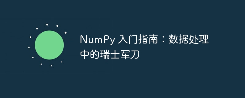 numpy 入门指南：数据处理中的瑞士军刀