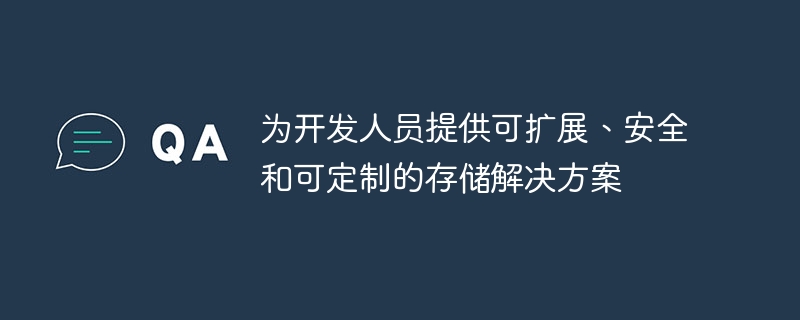 为开发人员提供可扩展、安全和可定制的存储解决方案