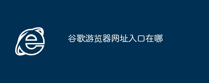 谷歌游览器网址入口在哪