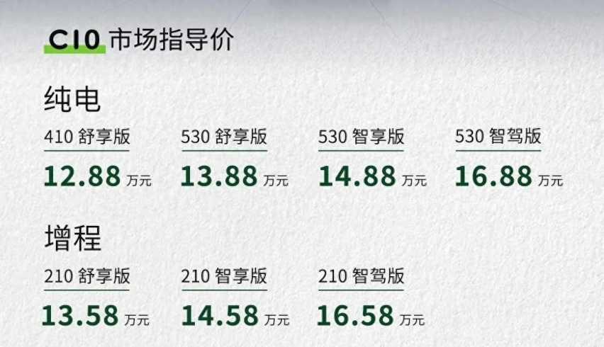 理想做不到的它来办，零跑C10领衔，价格比“比亚迪荣耀”更爆？