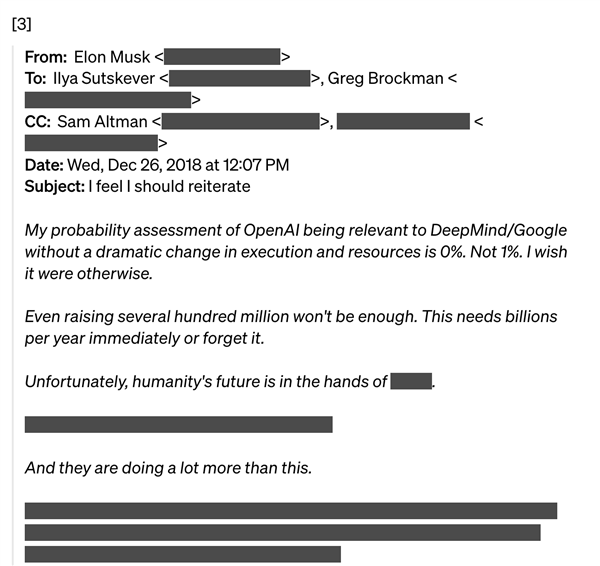 OpenAI公开当年反目原因：马斯克想让OpenAI并入特斯拉 但我们谈崩了