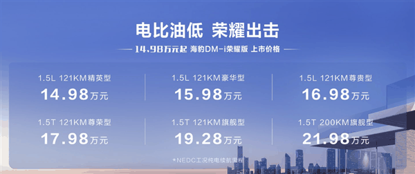 价格更低！比亚迪海豹荣耀版有望3月25日上市