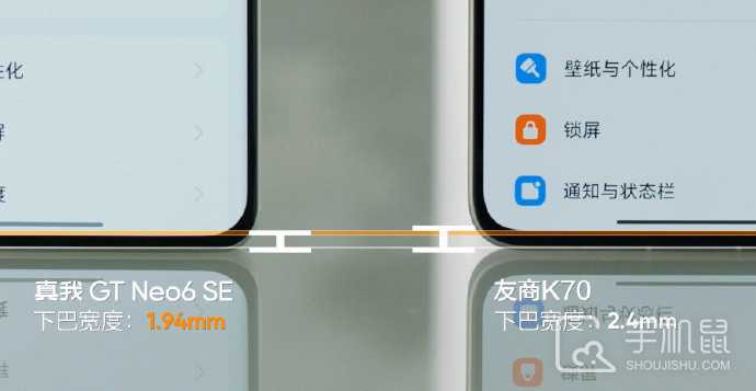 真我Realme GT Neo6 SE下巴多宽？