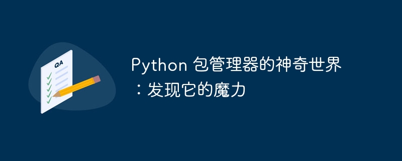 python 包管理器的神奇世界：发现它的魔力